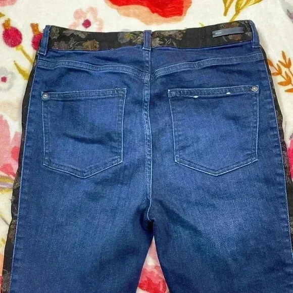 Pilcro and the letterpress high rise skinny jeans floral contrast stripe size 28 - Picture 15 of 15